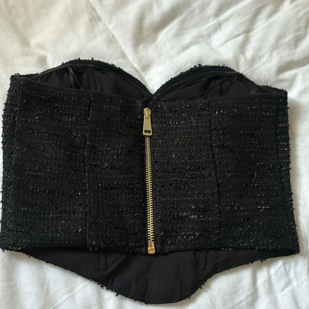 Tweed Sweetheart Corset Top - Picture 4 of 5
